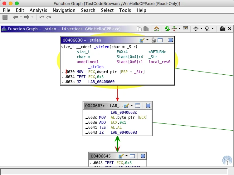 Follow cross-references and the function graph